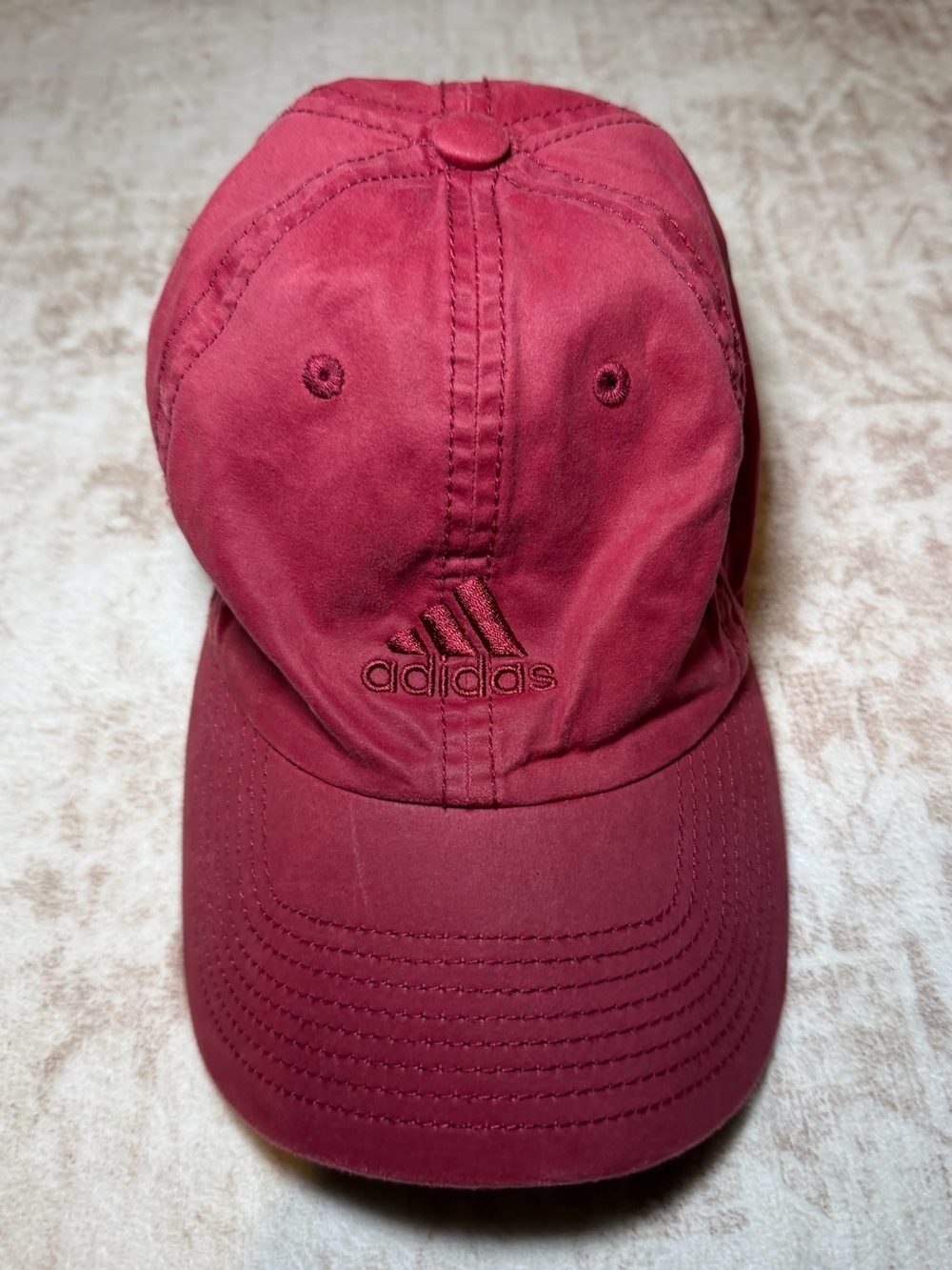 Adidas Faded Burgundy Baseball Cap Women’s Adjustable Hat - Picture 1 of 8
